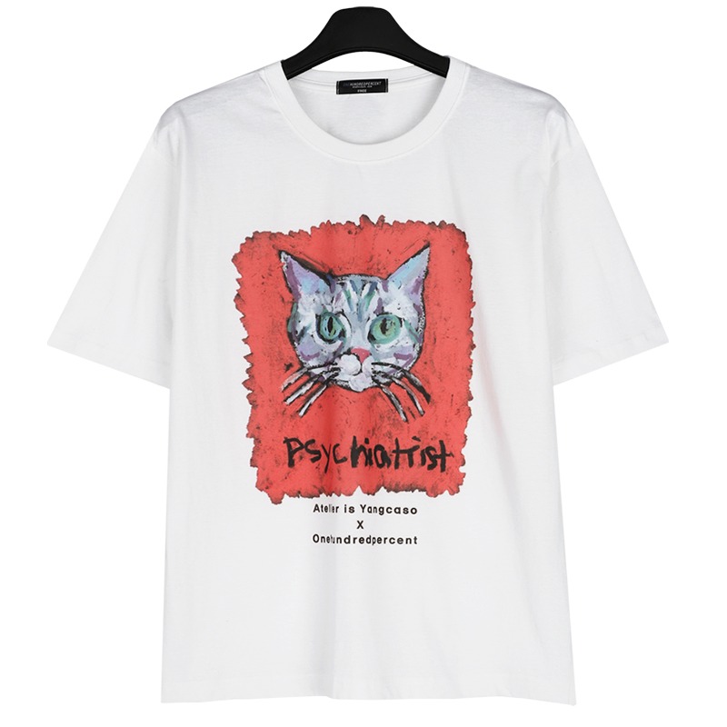 OHP X Yangcaso psycat T-shirt - 원헌드레드퍼센트