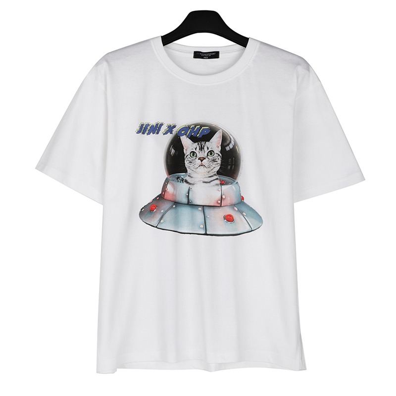 OHP X Jinicong astronautcat T-shirt - 원헌드레드퍼센트