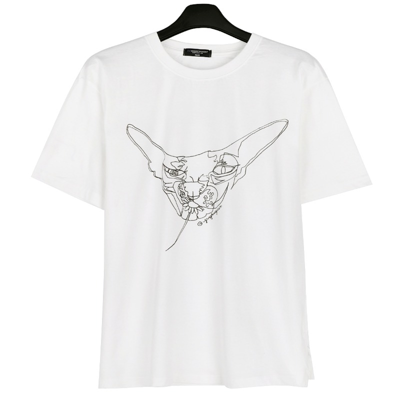 OHP X Yangcaso Onelinecat T-shirt - 원헌드레드퍼센트