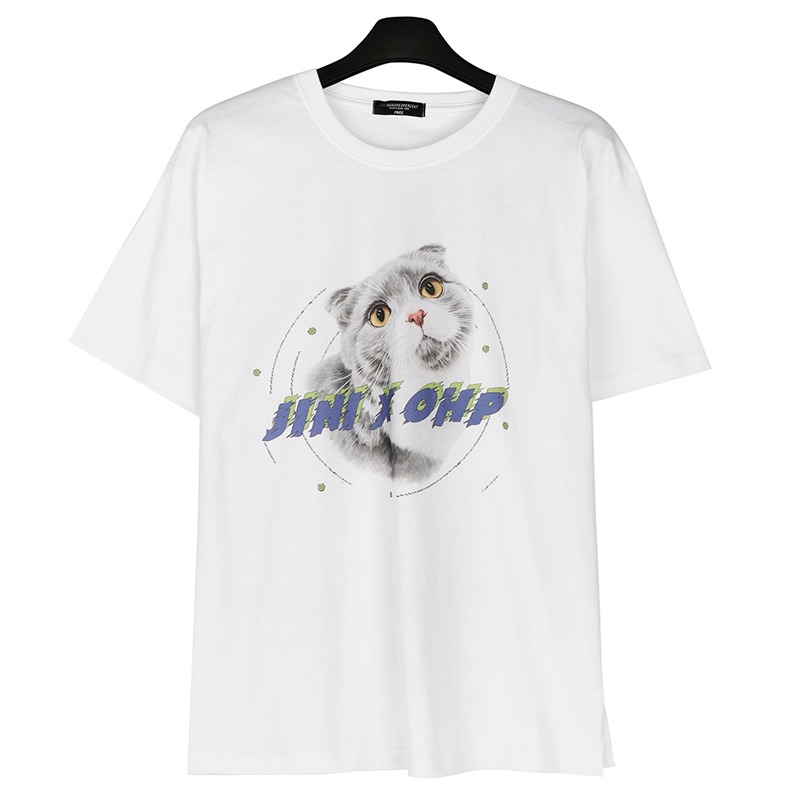 OHP X Jinicong circlecat T-shirt - 원헌드레드퍼센트