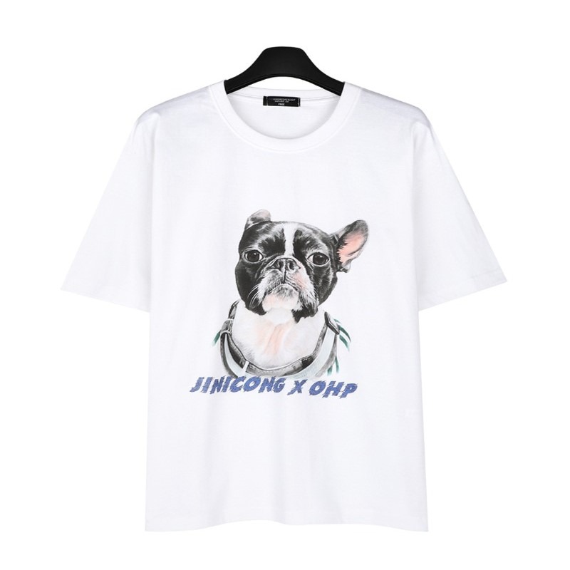 OHP X Jinicong frenchbulldog T-shirt - 원헌드레드퍼센트