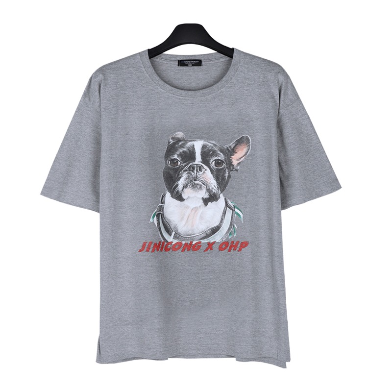 OHP X Jinicong frenchbulldog T-shirt - 원헌드레드퍼센트
