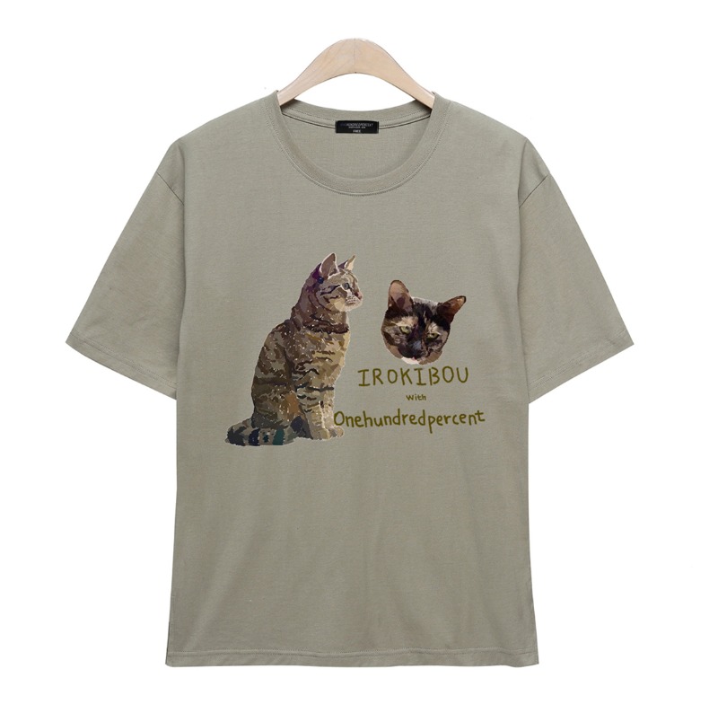OHP X IROKIBOU ko-shortcat T-shirt - 원헌드레드퍼센트