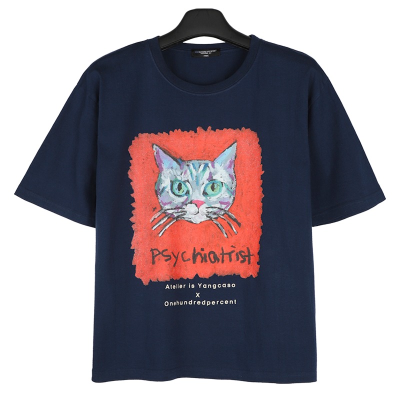 OHP X Yangcaso psycat T-shirt - 원헌드레드퍼센트